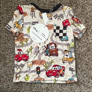 Disney Cars Playful Graphic T-Shirt with Red and Yellow